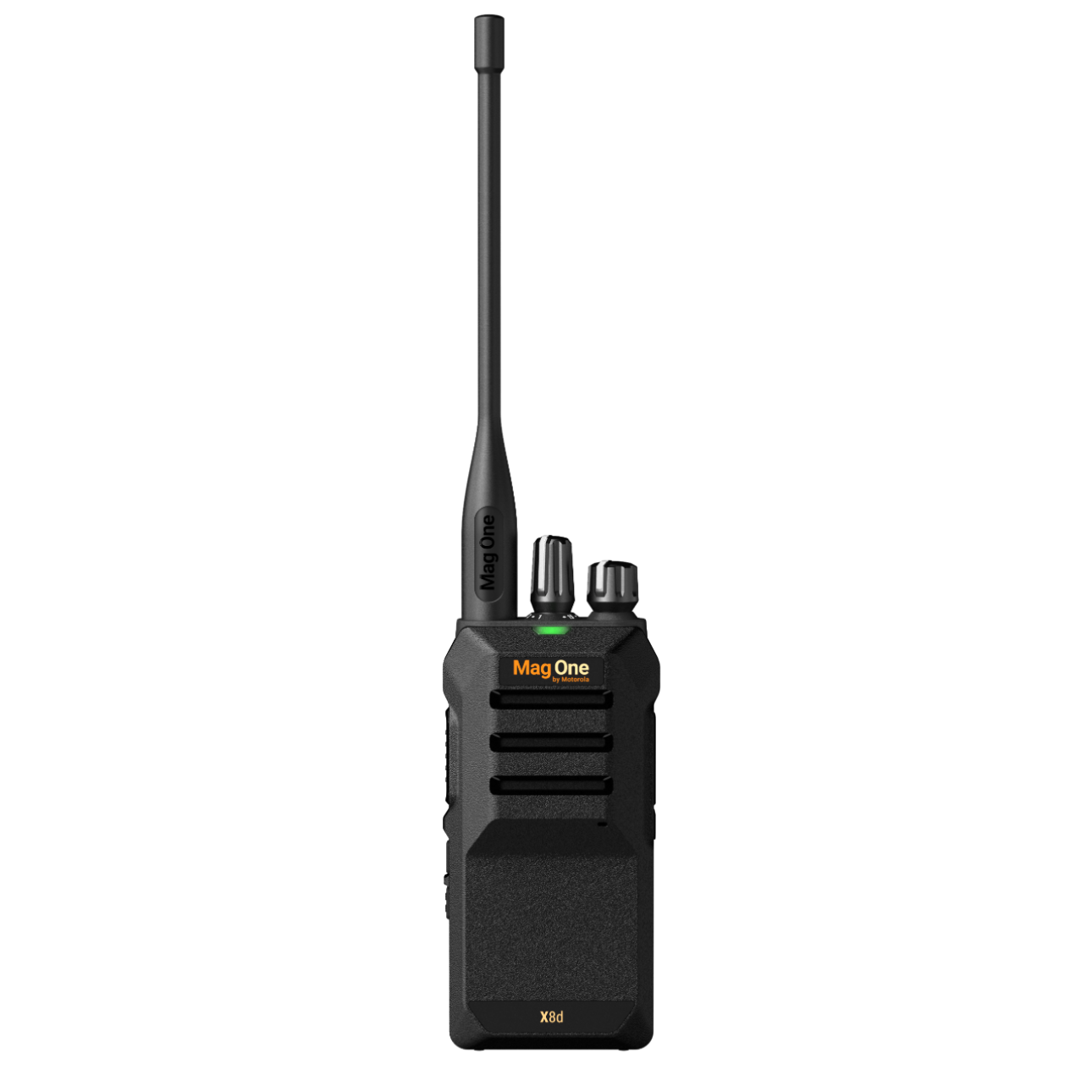 Rádio bidirecional portátil X8d da Motorola Rádio bidirecional portátil Motorola X8d, vista frontal